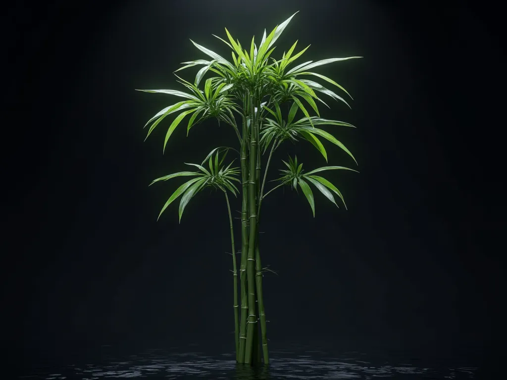 one bamboo, Pushing forward, Beautiful green aura, black background,  Realistic, Masterpieces,movies,8K resolution, Details Clear, front view.