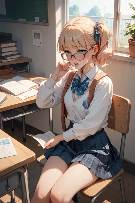 Elementary school girl elementary school６Passed away masturbating with glasses