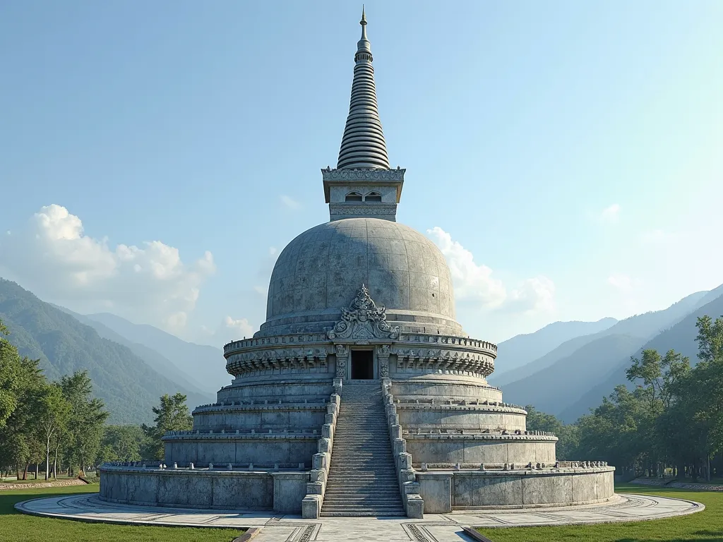 Nepali gray stupa 