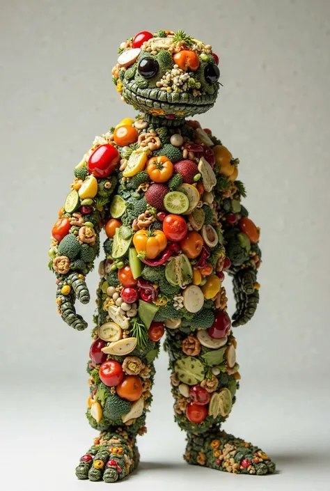 Figure of organic waste with various vegetable, fruit and vegetable scraps