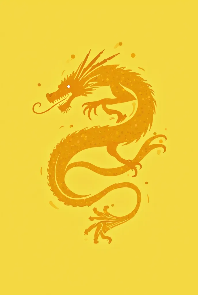 I want you to draw a dragon logo that is not too detailed in yellow 