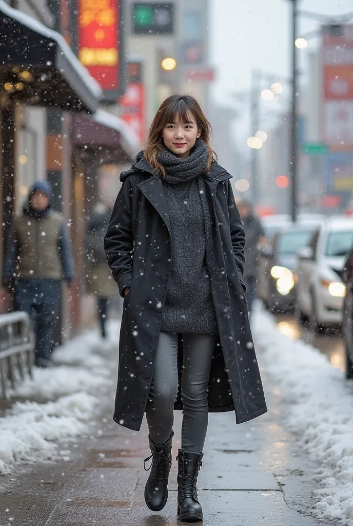 In Busan, the weather can be quite cold, especially in autumn and winter, so to dress it is better to choose clothes that are warm and suitable for the weather, such as a coat., Thick jackets,  Sweater , and scarves can also be added waterproof shoes or bo...