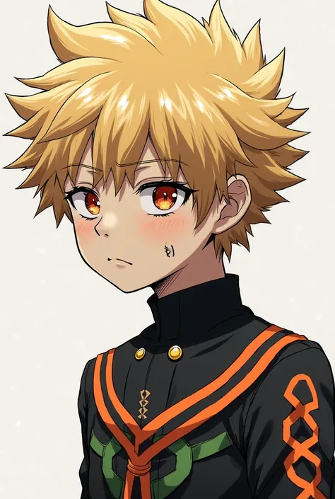 Katsuki to his head has a distinctive appearance. He has sharp ash-blond hair,  sticking out in different directions ,  orange eyes, sometimes appearing red, shirt and constantly frowning eyebrows. In high school, he wore Katsuki's standard school uniform,...