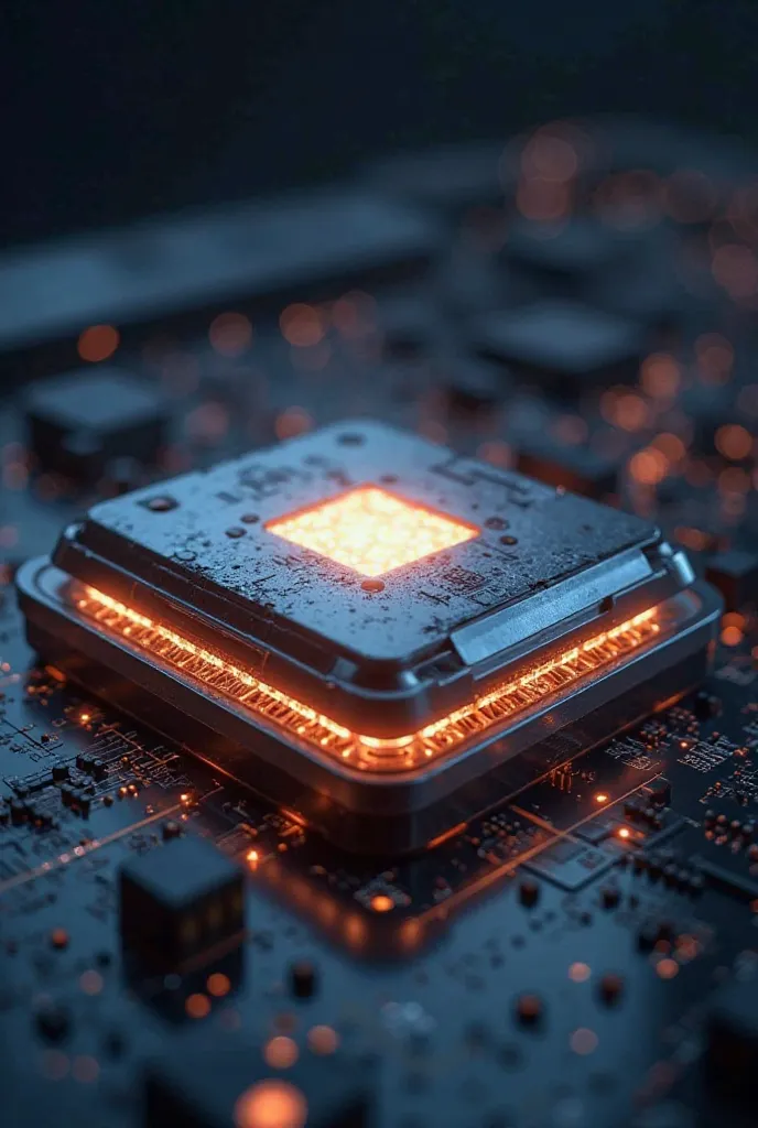 Metal semiconductor with glow effect 
