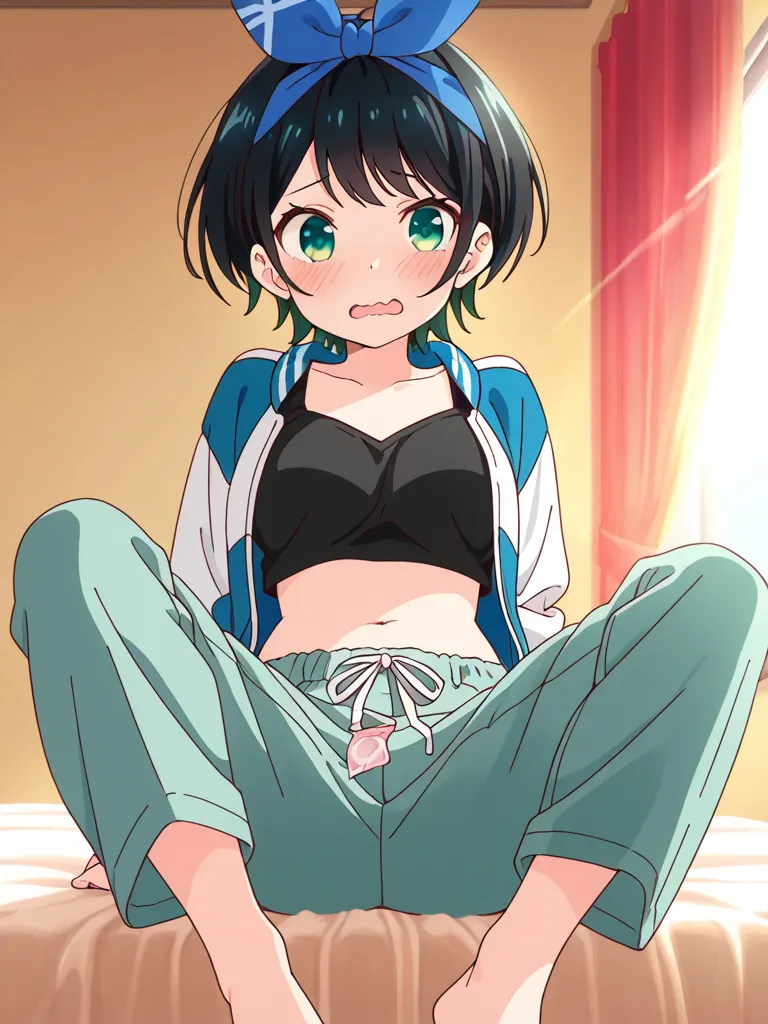 1girl, ruka sarashina \(Rent a Girlfriend\), ((best quality:1.4,beautiful detailed eyes)), anime screencap, masterpiece, best quality, solo, full body, A young This is a side-by-side photograph of a young ruka sarashina, short hair, bangs, black hair, ligh...