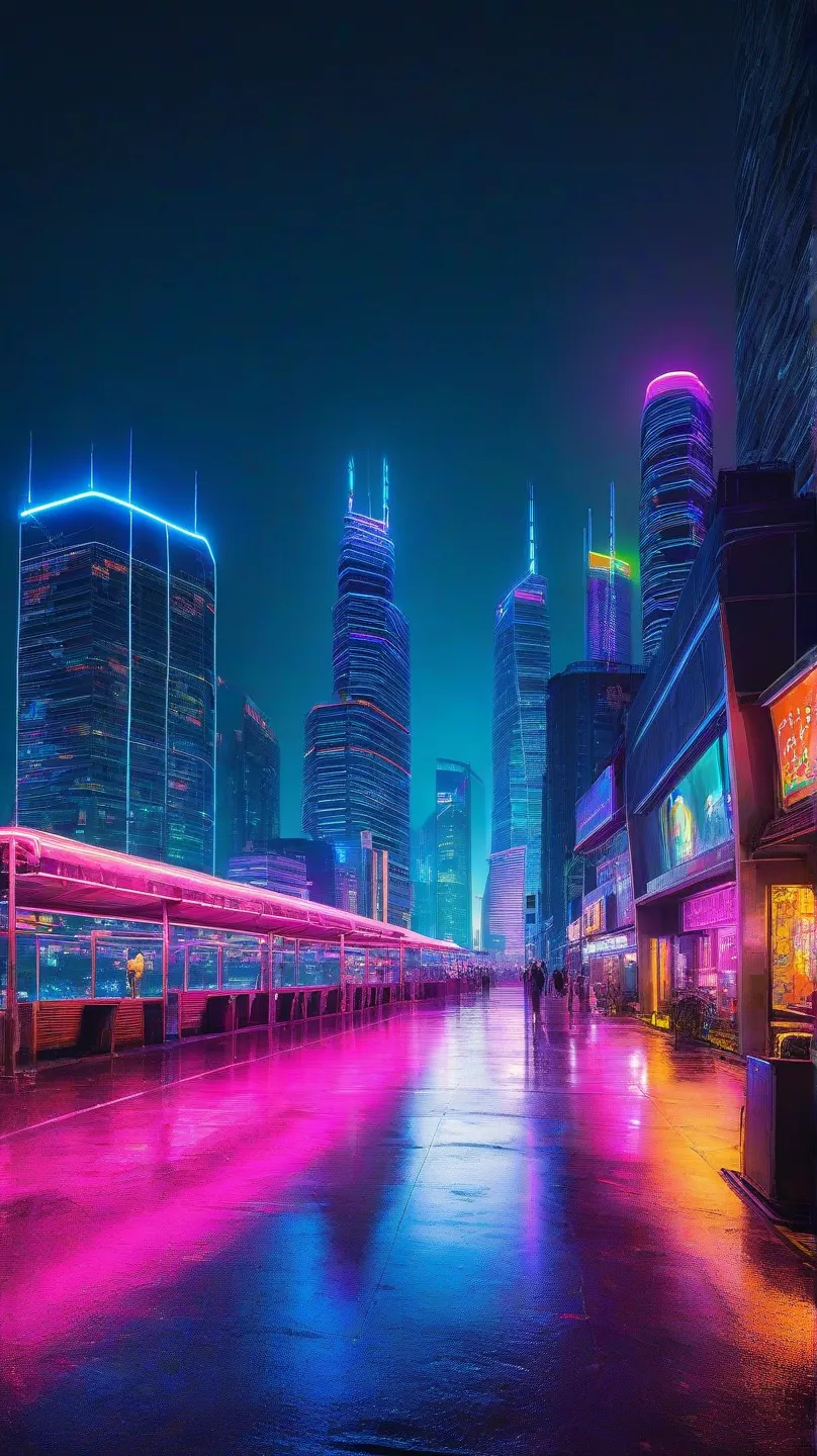 city with neon vibes