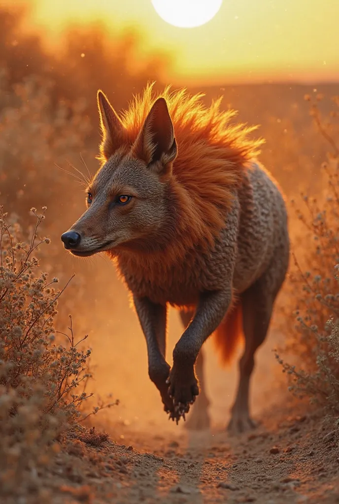 An agile, armored mammal, , mixing the slender body of a maned wolf with the hard shell of a armadillo. It can curl up into a ball to protect itself,  But when he attacks , jumps at high speed and uses its thin and long legs to run through dry bushes. Its ...