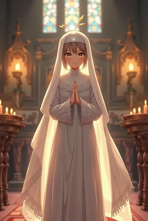 Uraraka dressed as a nun