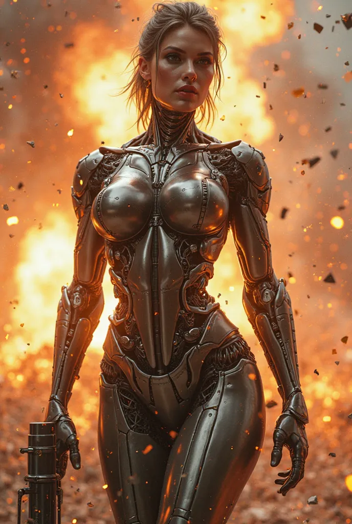 tx terminator very sexy big boobs dying and explodig