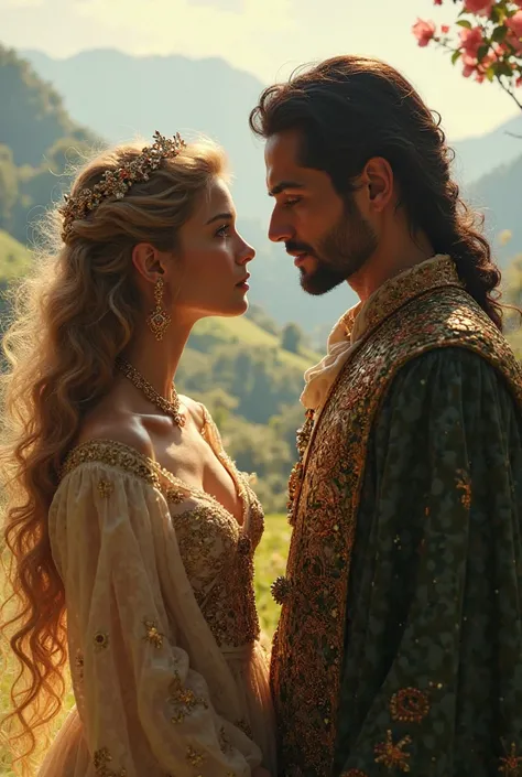 A princess with golden curls and a Tajik prince 