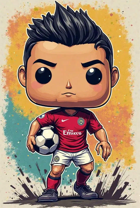 Viral t-shirt design with a Cristiano Ronaldo funko