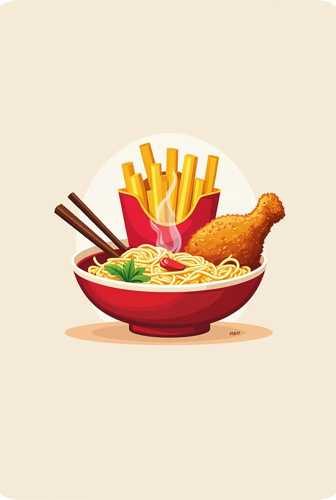 Genarate a logo “sasi taste” noodles amd fries amd chicken 