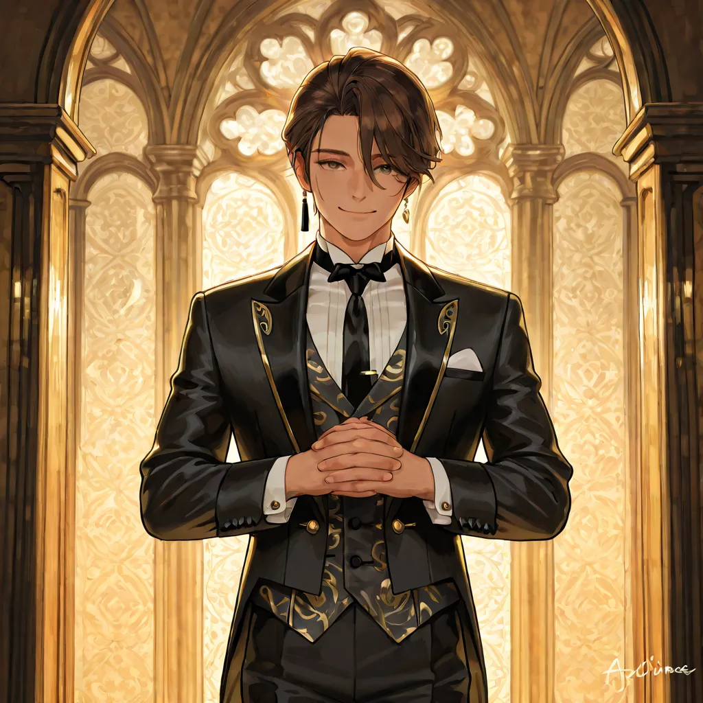 Butler、handsome、facing the front