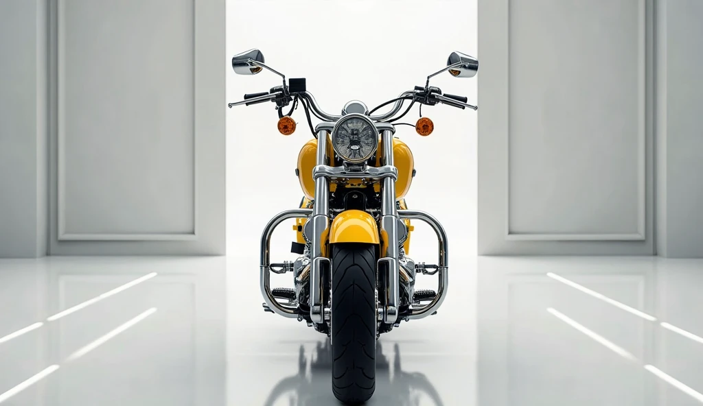 Harley-Davidson –yellow  full  front showroom mein