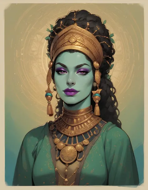 Sexual creature. Ancient Sex Djinn. Intricate psychedelic skin. Beautiful appearance. dnd character.  dnd.