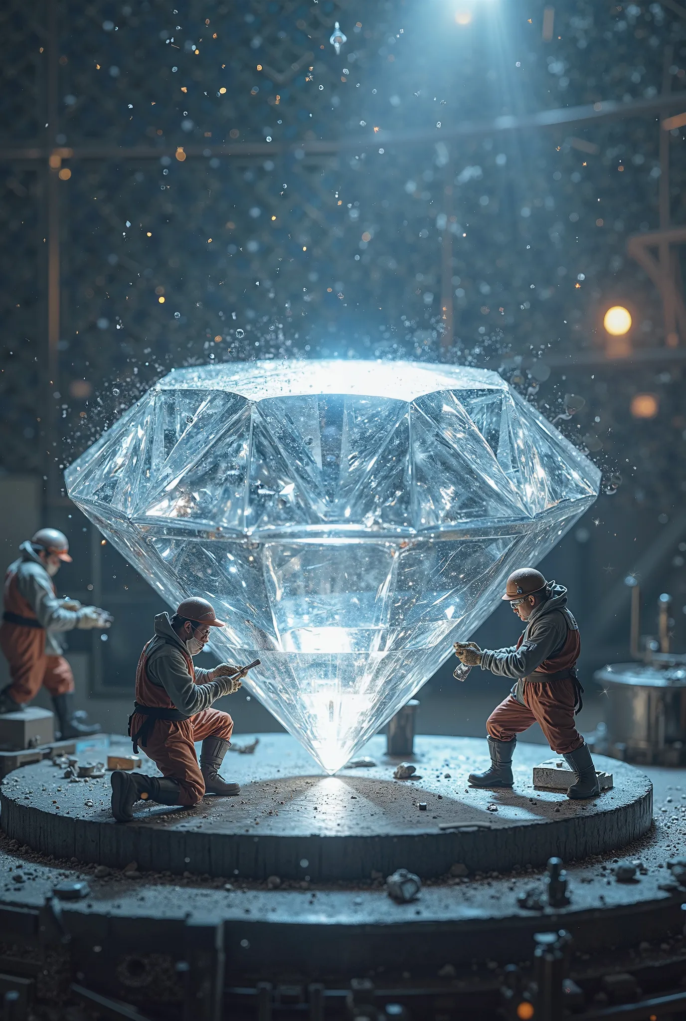 Small workers design diamonds