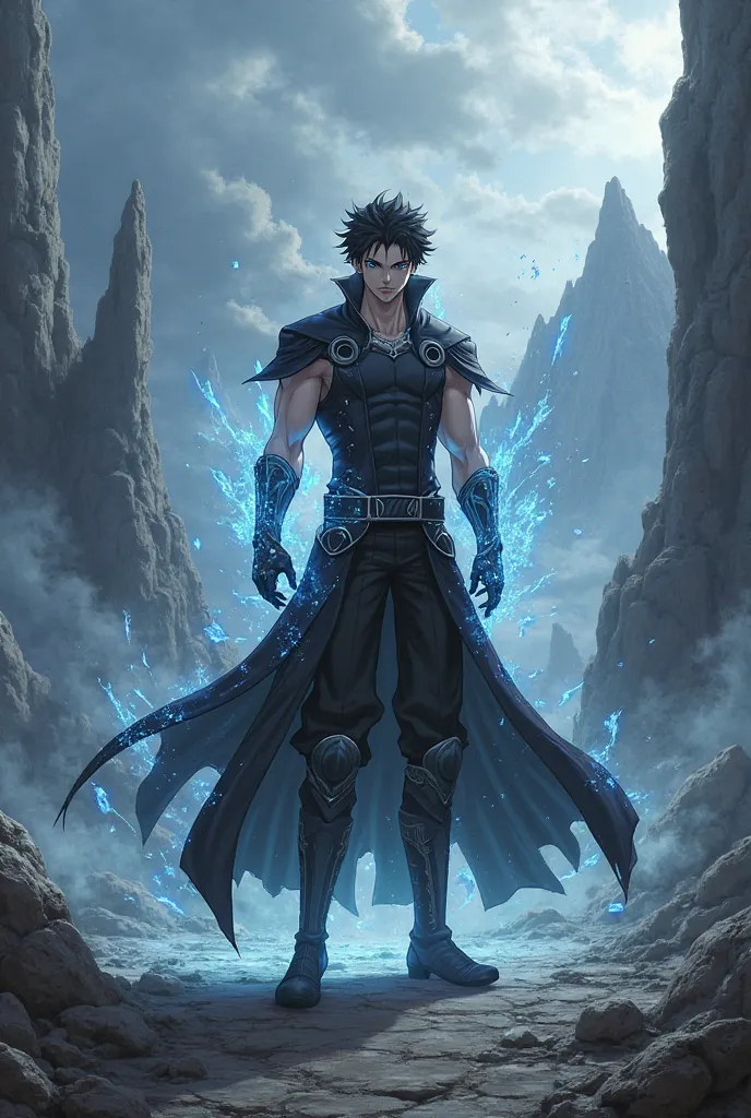 Gray from fairy tail in a dark fantasy 