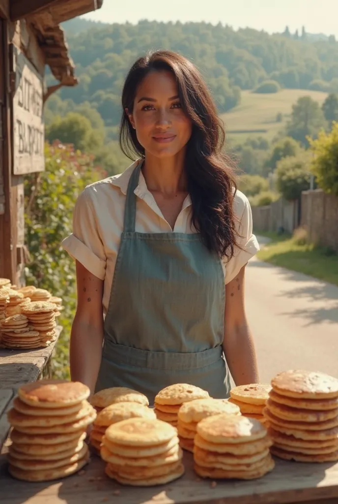 Meghan Markle selling pancakes and biscuits