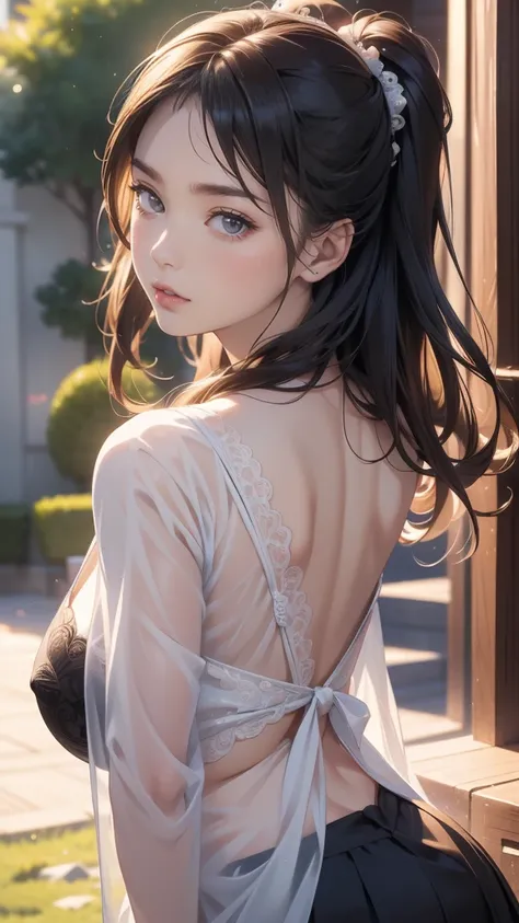 from behind,retrogression, Forward-leaning ,(Realistic reproduction of a face of a thin type ),(  big boobs ),( Real Representation of Random Sex Pose :1.5),( Random Hairstyle),( highest image quality,(【8k),  super realistic, Best Quality, high quality,  H...