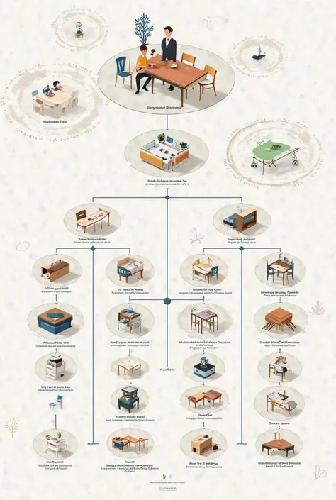 Organization chart of a furniture manufacturing company 