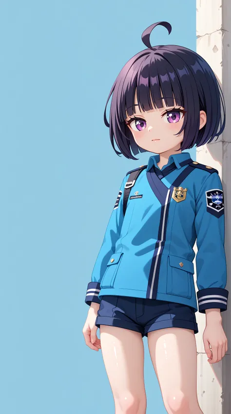 (UHD, retina, masterpiece, accurate, anatomically correct, super detail, high details,   highres, 1080P, 16k、high detail RAW color art:1.3)、(Chika Amateurs:1.3)、(ahoge, blunt bangs,bob cut、 short hair、dark hair:1.3)、(very flat chest:1.5)、(shiny skin:1.3)、(...