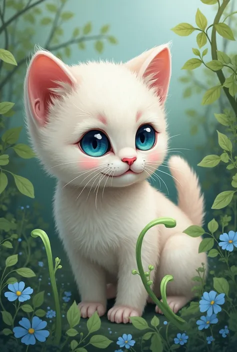 Sure! Here's a simple short story for you:

The Lost Kitten

Lily was walking home from school when she heard a soft meow from the bushes. She stopped and looked around. There, hidden under the leaves, was a tiny, shivering kitten with big blue eyes.

Lily...