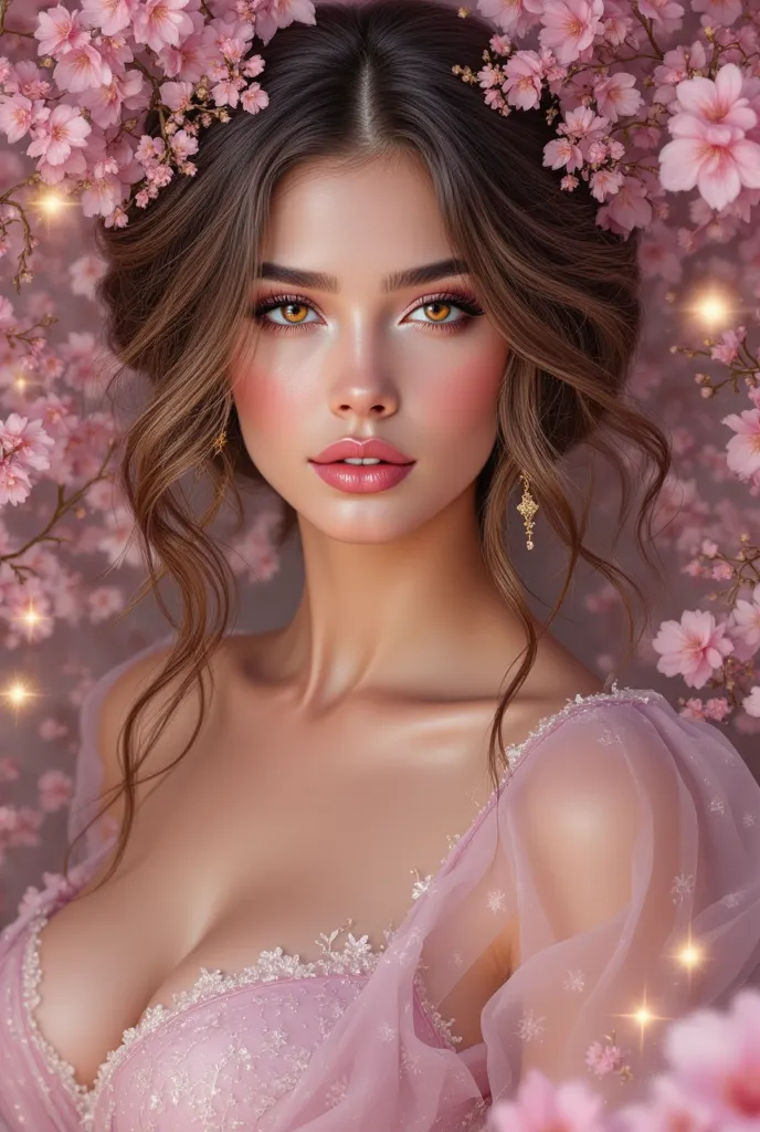 pinkfluxproultrafantasia, ((masterpiece, best quality)), a very beautiful portrait of a Happy birthday image Leydi with jasmine background, pixiv illustration, masterpiece, best quality, character design, Chanel, clear facial features, intricate design, de...