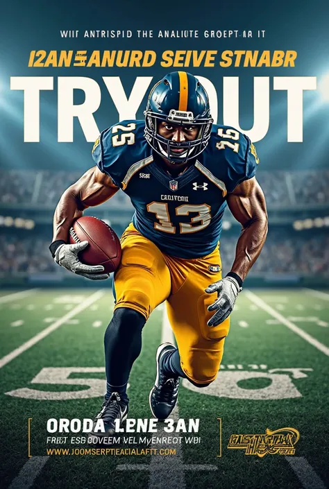 poster for a football tryout