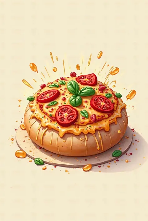 Create me a Pizza breadroll logo