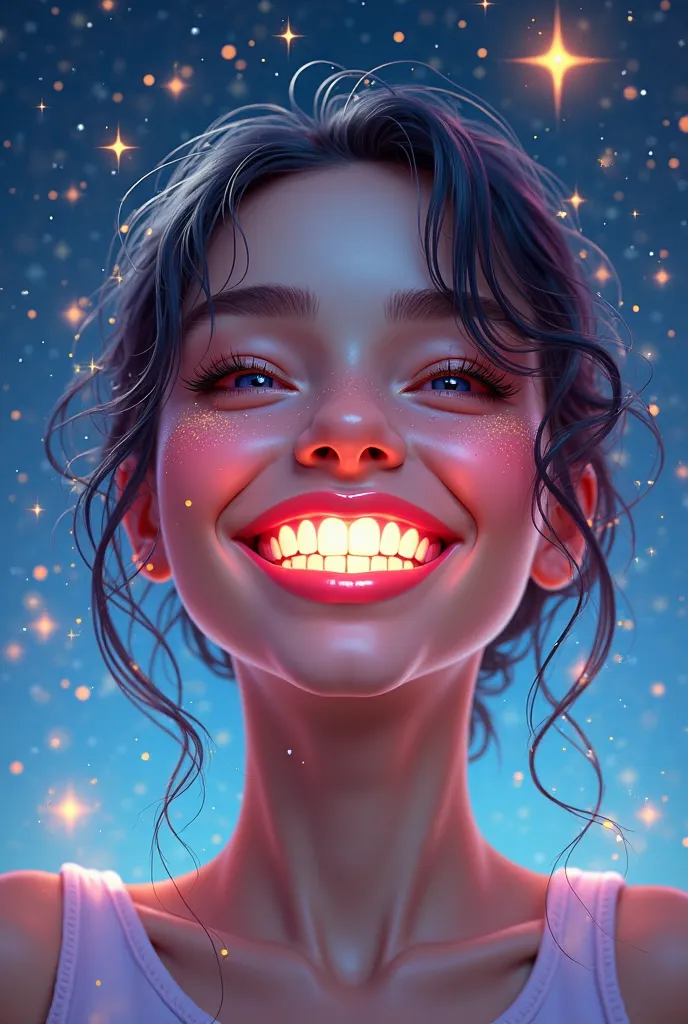 dental bleaching in bright & stars background