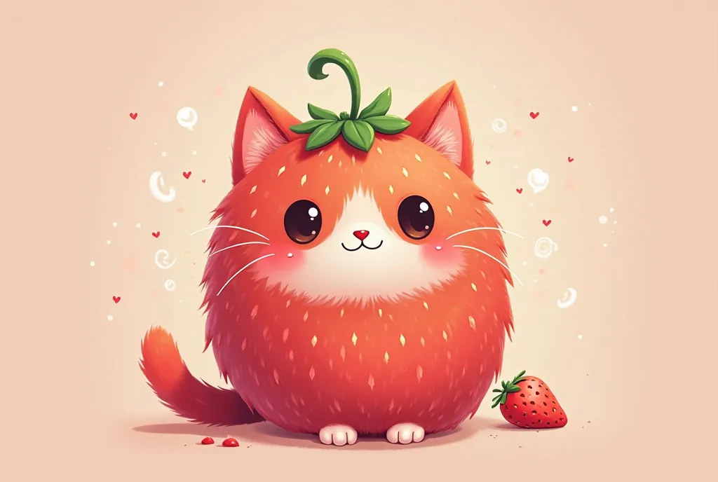 Strawberry cat　Super cute