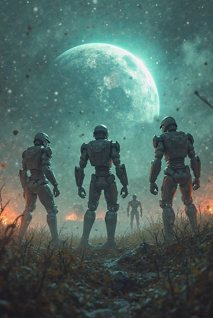 The Earth has become a battlefield between humans and robots. Humans used all their resources to confront the robotic threat, while robots used advanced AI and technology to take control of the situation. The battle was fierce and it was not known who woul...