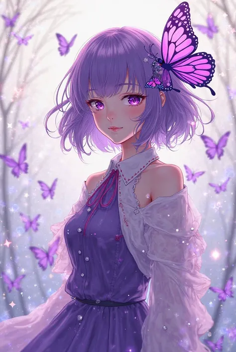 Anime Kojo Shinobu Purple Butterfly