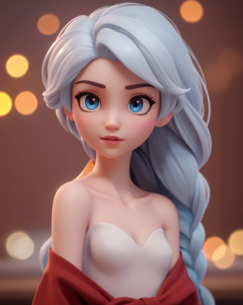 Elsa,shallow depth of field, vignette, shoes,  high-budget,  Bokeh effect, cinemascope, melancholic nocturnal, epic, beautiful,  film grain, Naked grainy