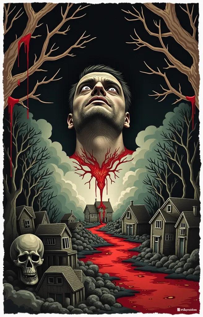 Create poster art in the style of horror movies from the 80s for the book with the following synopsis: **I Saw the Crooked World**

He was once famous, Power and influence. agora, all that remains is a ruined reputation and the obsession with one last majo...