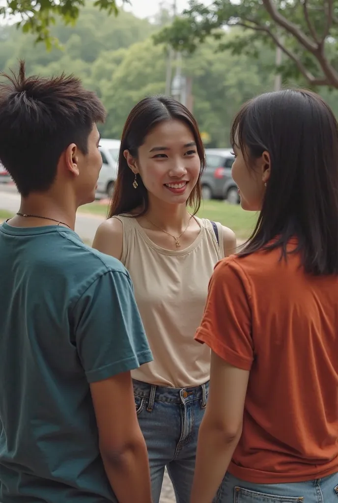 Ughhh, can you generate a photo of Three men and 5 women in one frame about discrimination, yung ang trato sa mga mayayaman at mahihirap ay magkaiba. Basta about sa ganiyang discrimination. Tapos gusto ko madali lang gayahin.