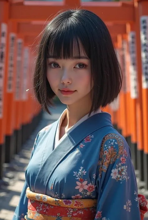 (Highest quality,4K,8k,High Resolution,masterpiece:1.2),very detailed,(realistic,photorealistic,photo-realistic:1.37),Maiko,（full body）、Textured straight ultra-short bob haircut、Nipples、 small tits、 frosty gaze 、perfect anatomy、bitches line up in front of ...