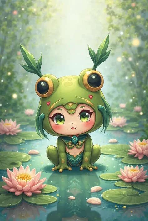 Xiao Genshin Imut Chibi Themed Frog