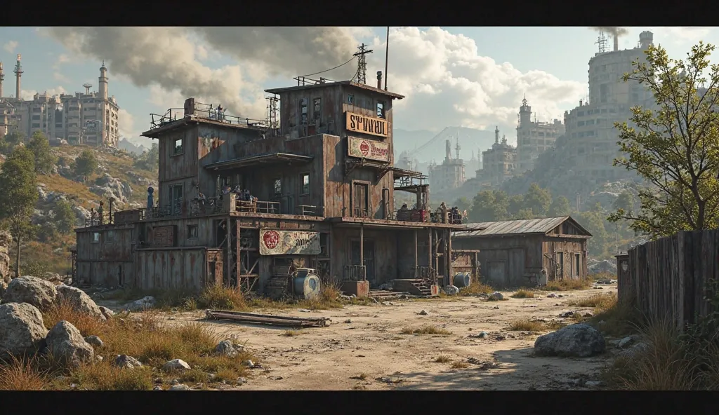 Make me a post apocalyptic hideout for my zombie survival game