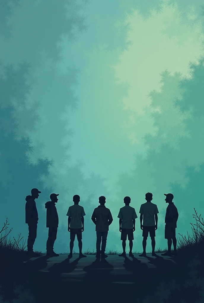 book cover in shades of blue representing young boys who have left crime and are free seeking change to make a difference cover represents freedom responsibility shades of green and blue