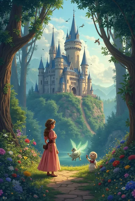 *Title:* *The Princess and the Lost Artifact*

*Opening Scene:*
*(The camera zooms in on a grand castle surrounded by a beautiful forest. The sound of birds chirping fills the air. Inside the castle, we see Princess Amara, a young, curious princess with a ...