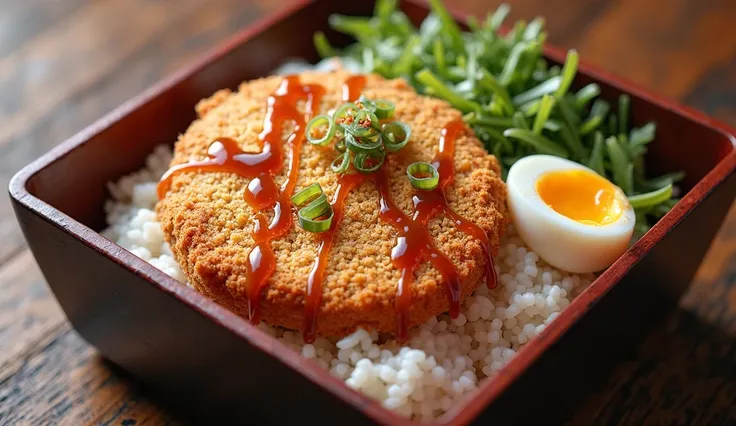 Japanese rice box katsudon