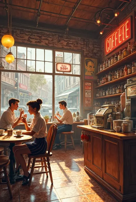 1950s themed coffee shop