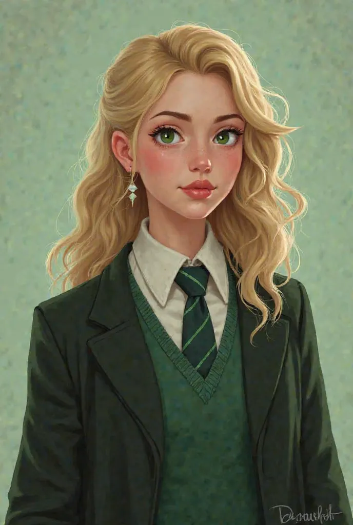 I created the following character from the Slytherin house from the Harry Potter book in 2D style: Daphne Avery — A Rebelde

Personality:  sarcastic ,  Confident and fearless . Doesn't like to follow orders and keeps breaking rules.

 Aparência:  dishevele...