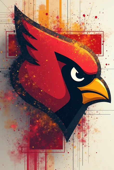 Make me one like this like a background all mixed together mapua cardinals logo, number 7, ncaa 100 