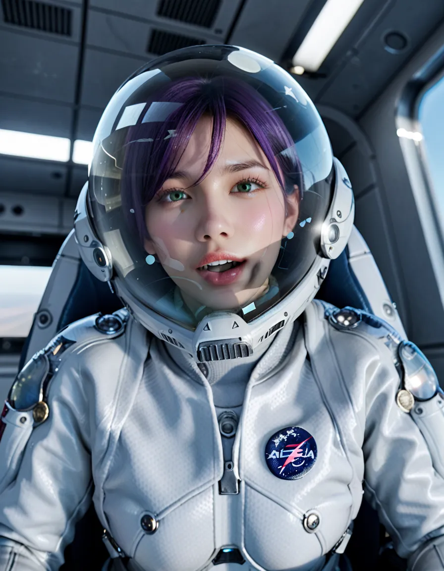  (plugsuit:1.15), , eva helm, , indoors,masterpiece, best quality, 1girl, solo, {{{very short hair:1.7}}}, pread legs, , , short hair, ,(upper body:1.2)space helmet, space helmet,eva helm, spacesuit , astronaut),, bubble helmet, space helmet, (1girl:1.1) w...