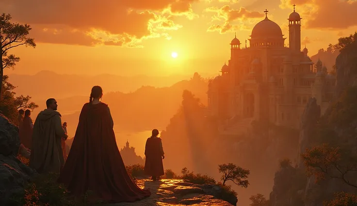 Cinematic Style     
A golden sunset over the restored kingdom. Stories of Princess courage spread through generations. ren listen in awe as elders recount her legendary journey.