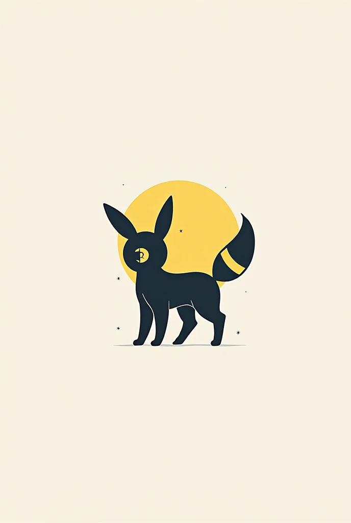 Create a logo with the name IKIGAI along with the Pokémon Umbreon 

I want more minimalist 