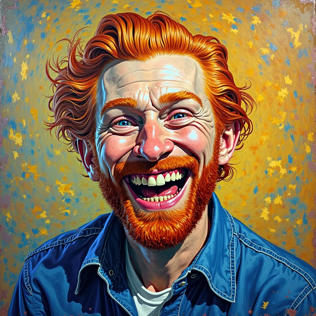 Vincent van Gogh laughing

