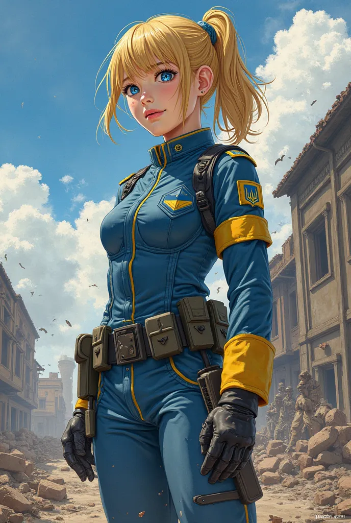 Ukrainian military anime girl